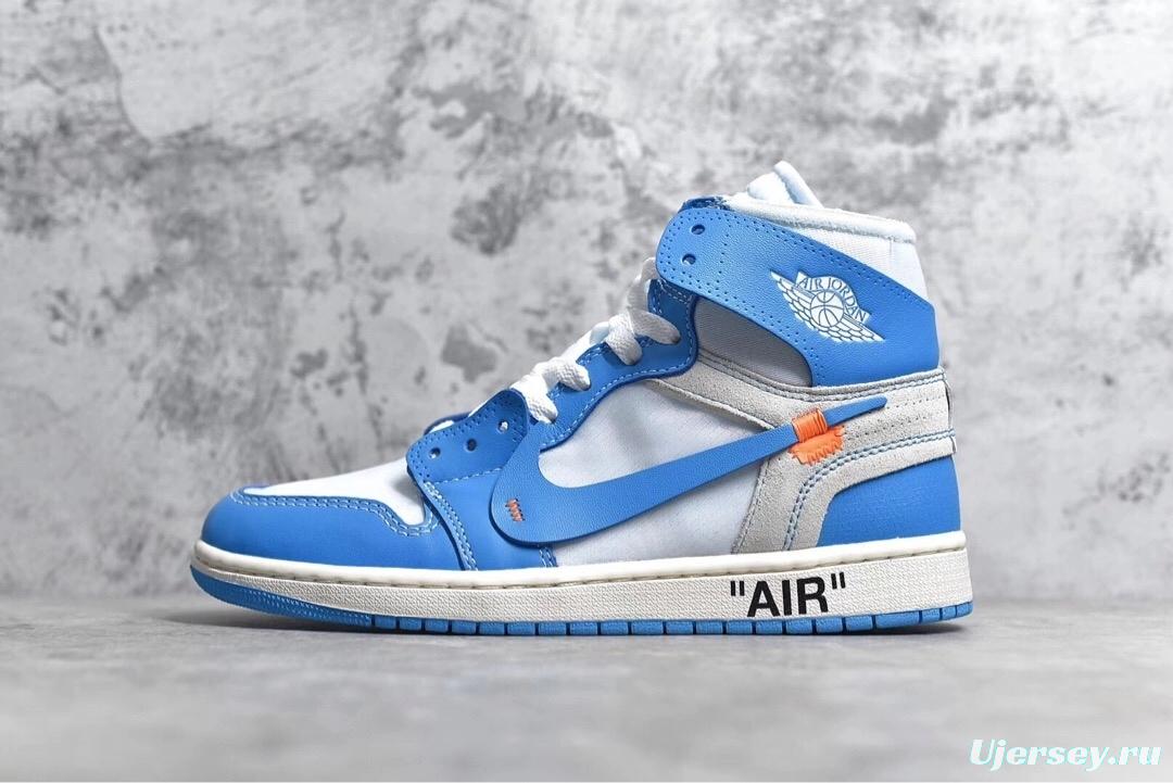 Air Jordan 1Retro High Off-White University Blue UNC