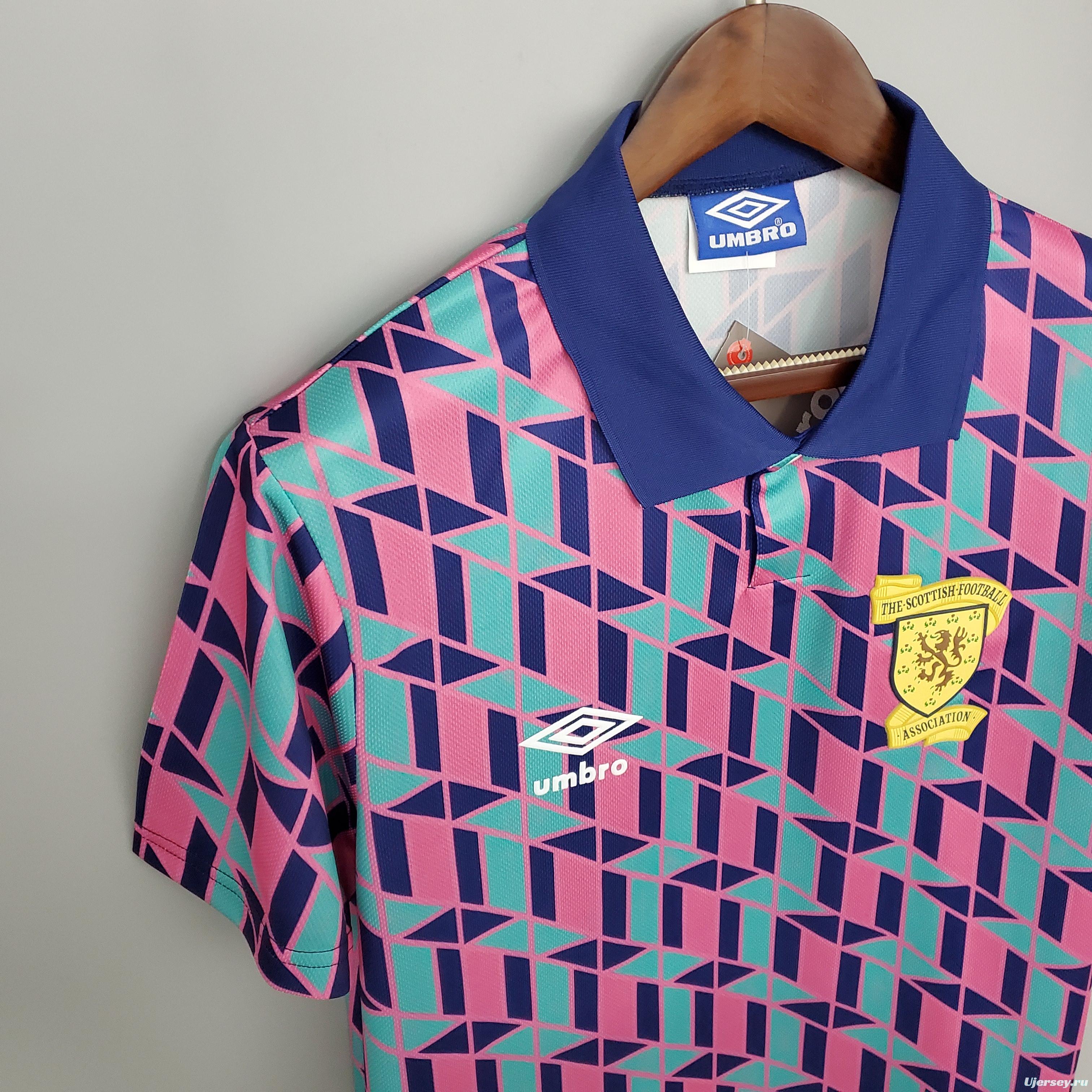Retro Scotland 1988/89 away Soccer Jersey