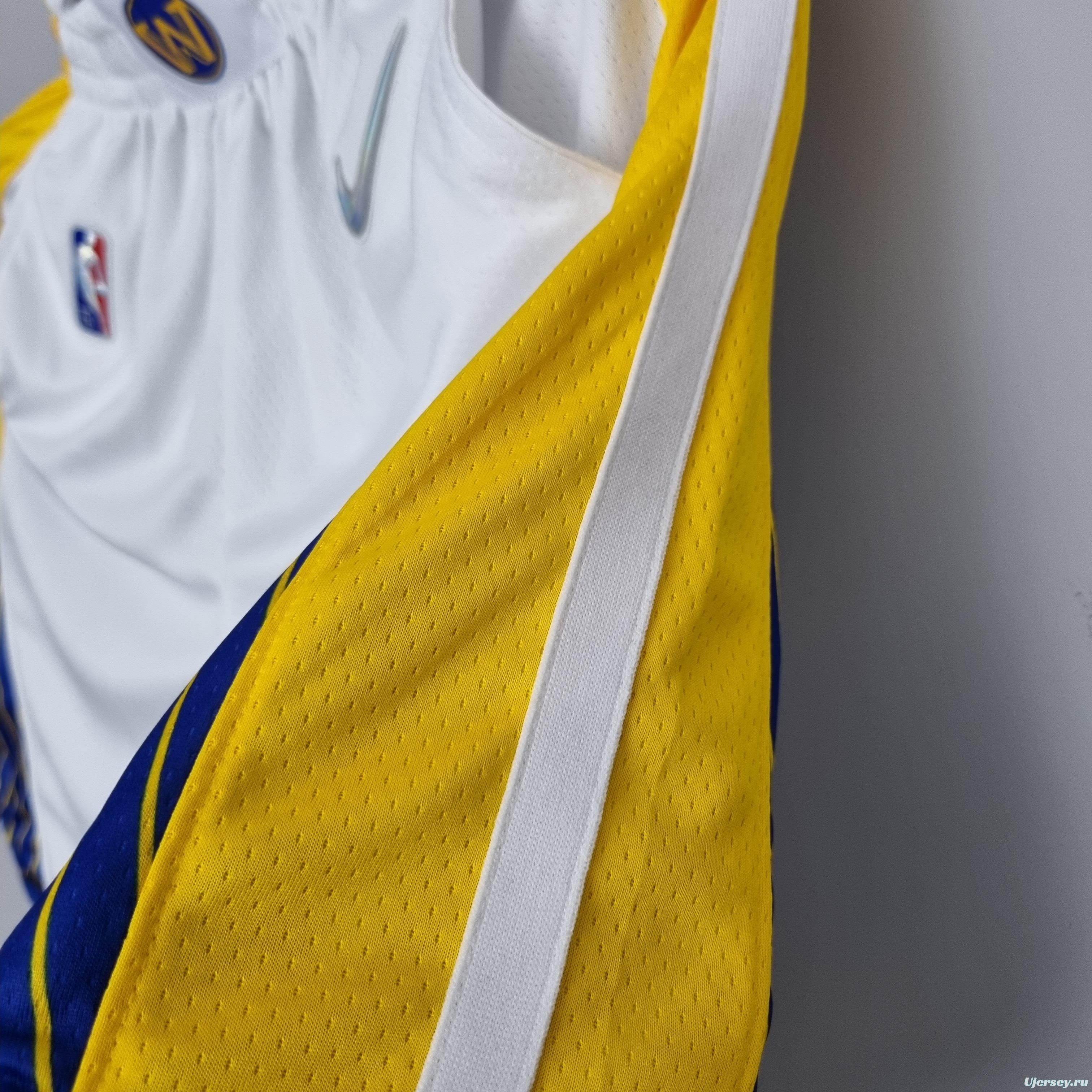 75th Anniversary Golden State Warriors Shorts White NBA Jersey