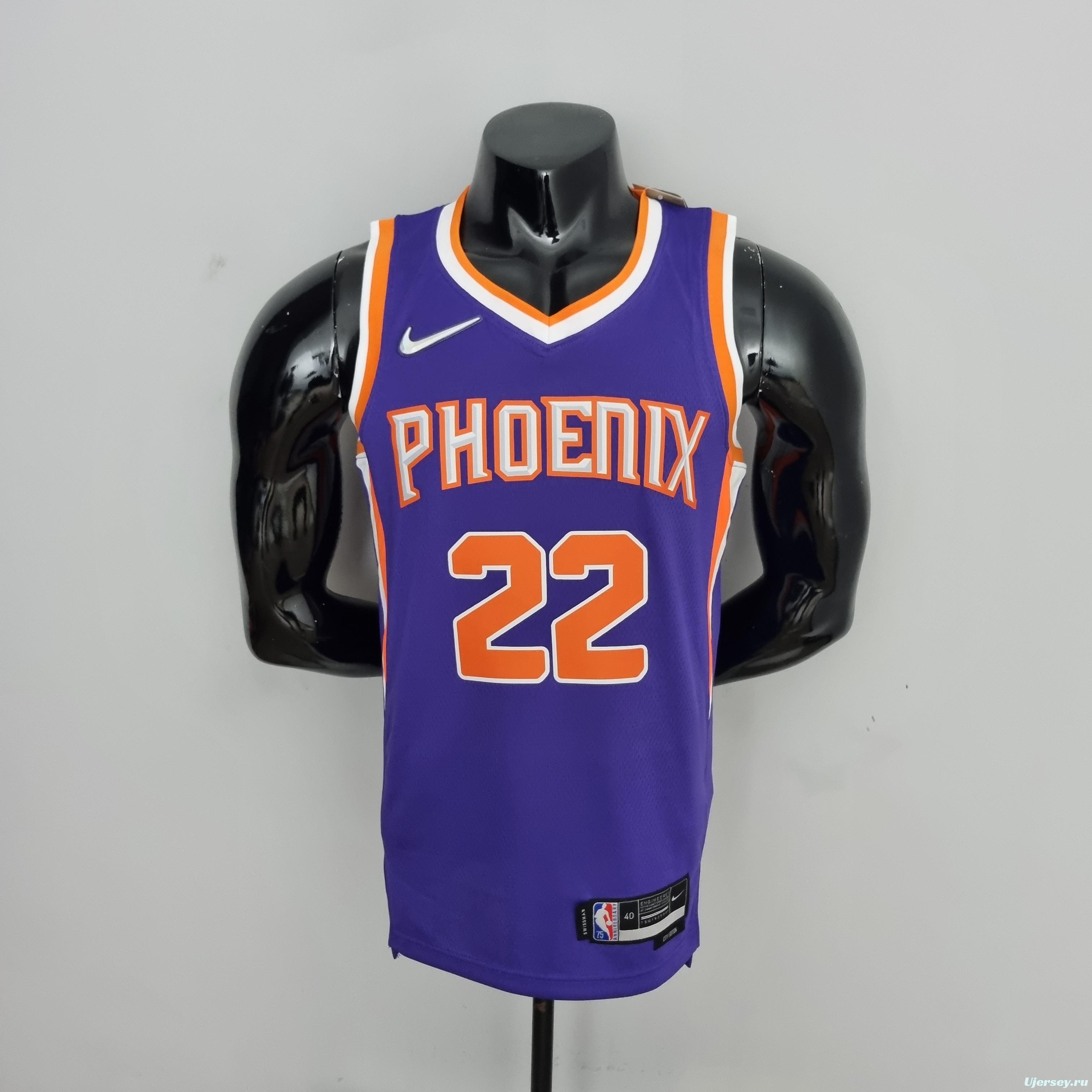 75th Anniversary Ayton #22 Phoenix Suns Purple NBA Jersey