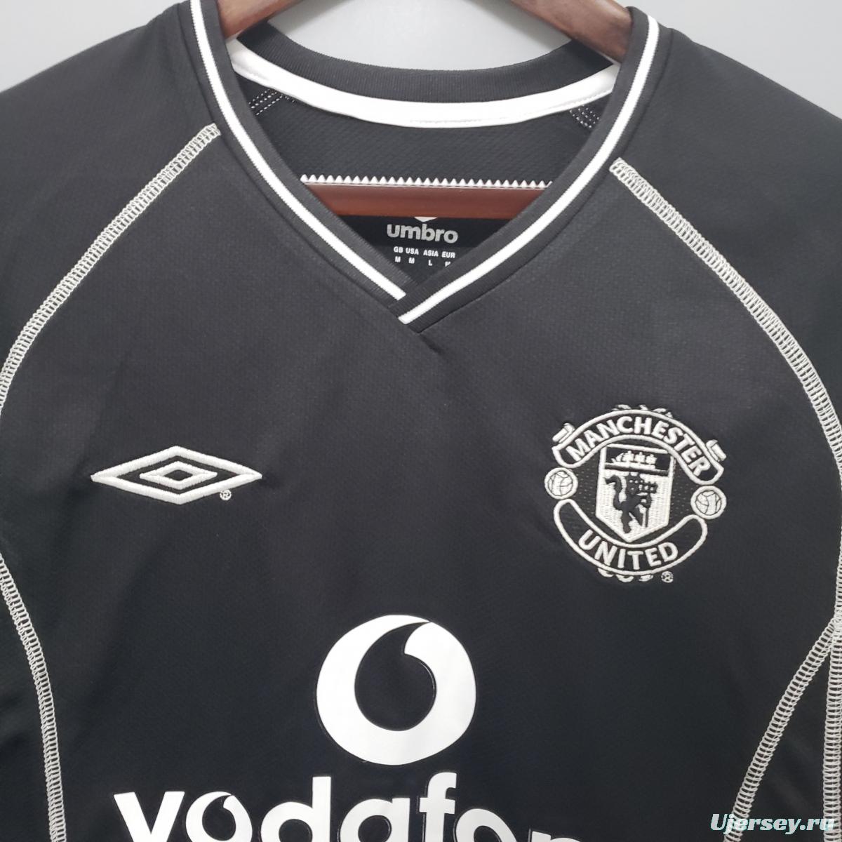 00/02 Manchester United Black Retro Soccer Jersey