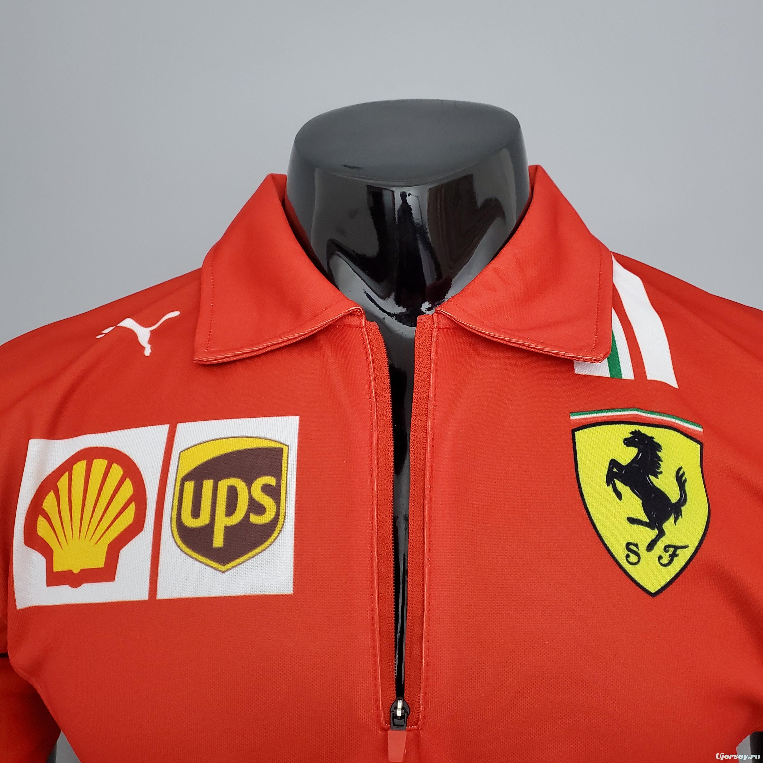 F1 Formula One; Ferrari racing suit Polo red S-5XL