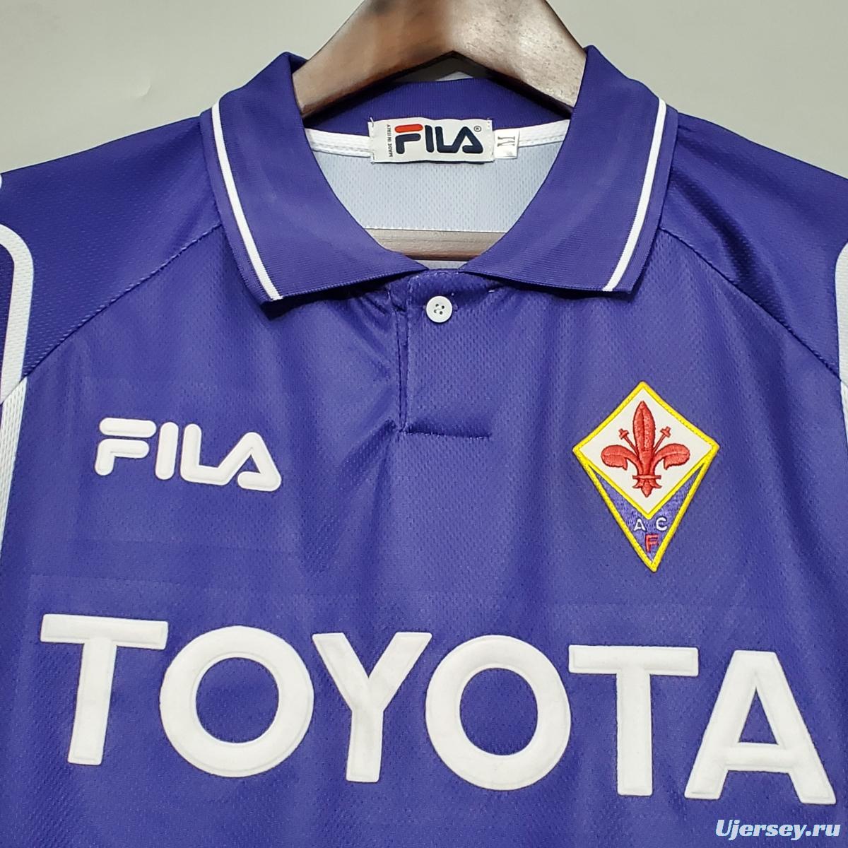 Retro 99/00 Fiorentina home Soccer Jersey