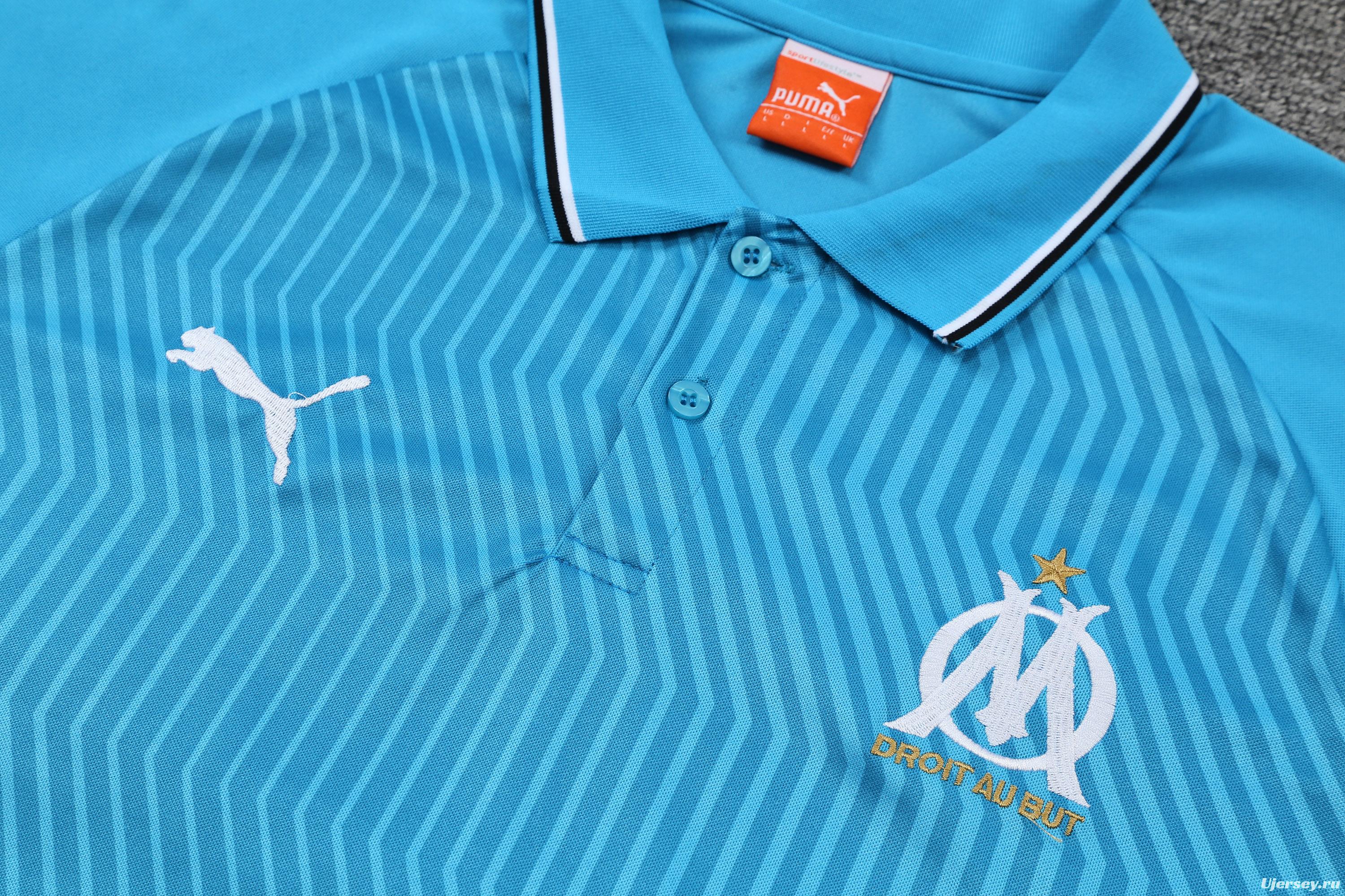 Olympique de Marseille POLO kit Royal Blue (not supported to be sold separately)