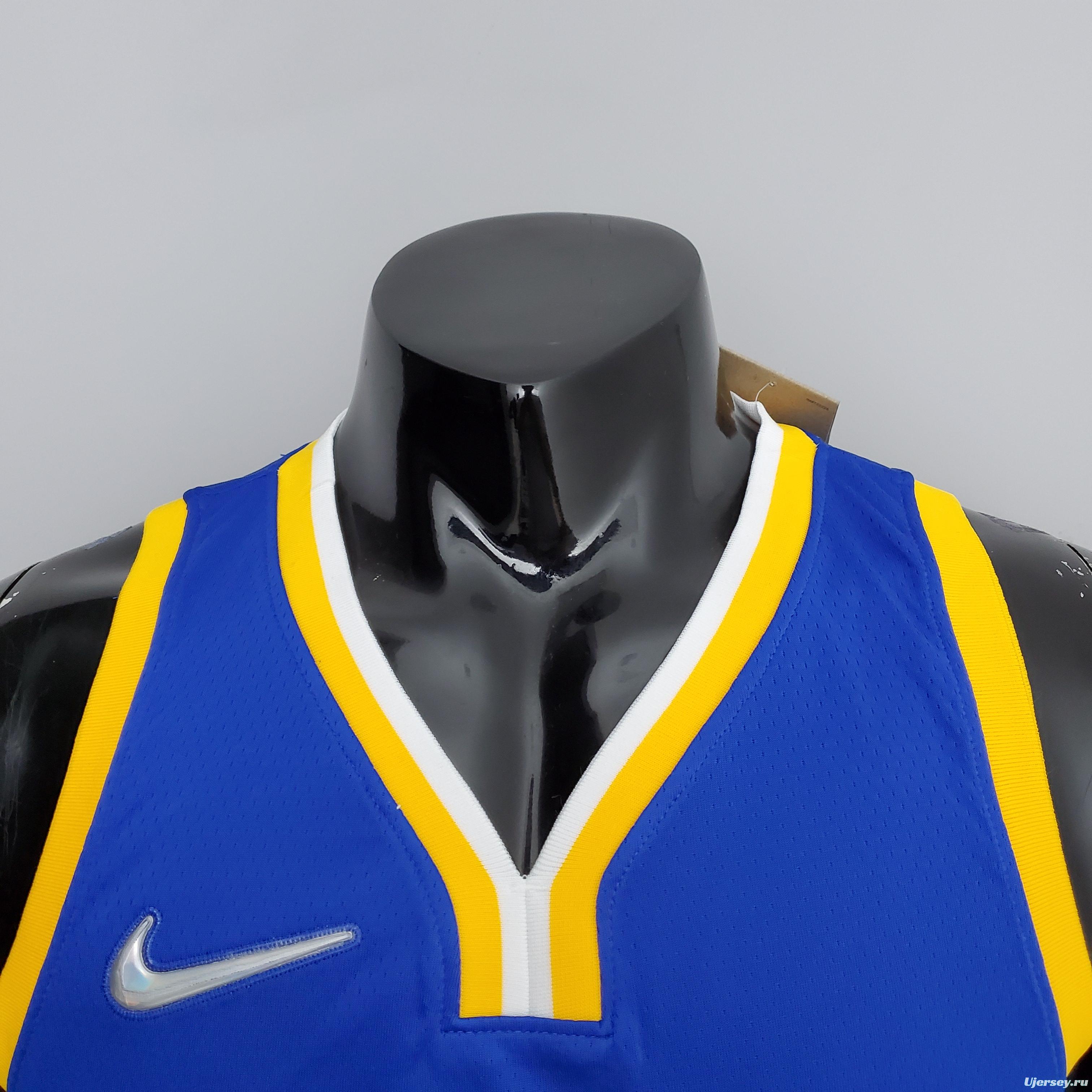 75th Anniversary Golden State Warriors Curry #30 Mexico Edition Blue NBA Jersey