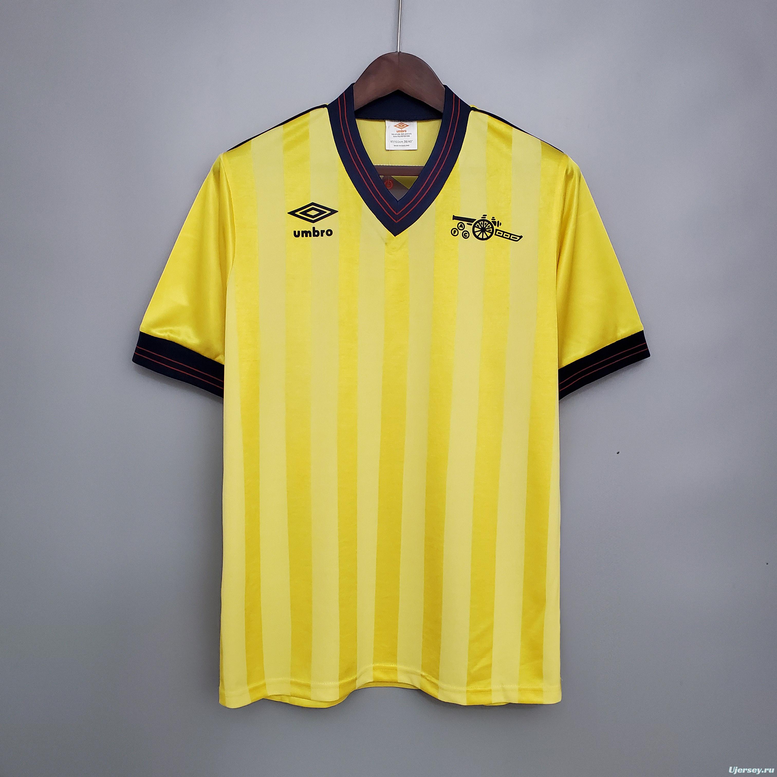Retro 83/86 Arsenal away Soccer Jersey