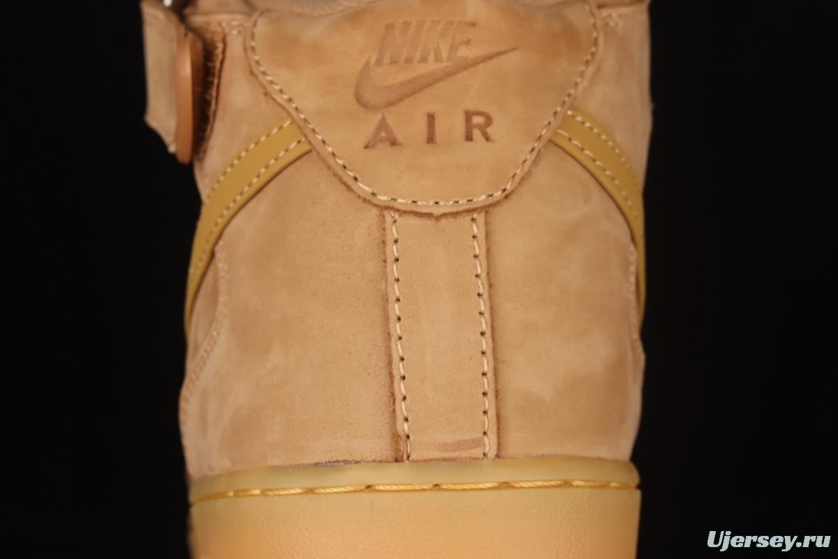 NIKE Air Force 11607 Mid wheat suede Zhongbang casual board shoes DJ9158-200