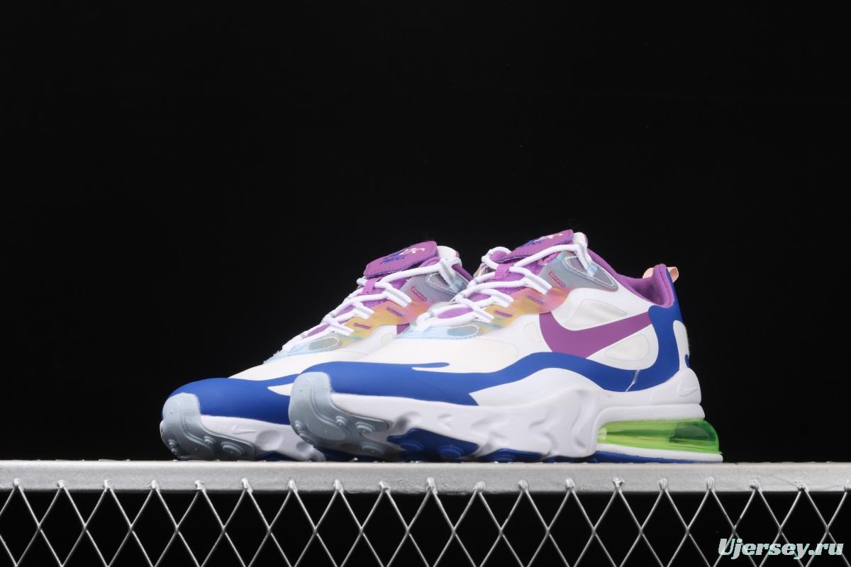 NIKE Air Max 270React new high-frequency mesh hollowing out function half-palm air cushion running shoes CW0630-100