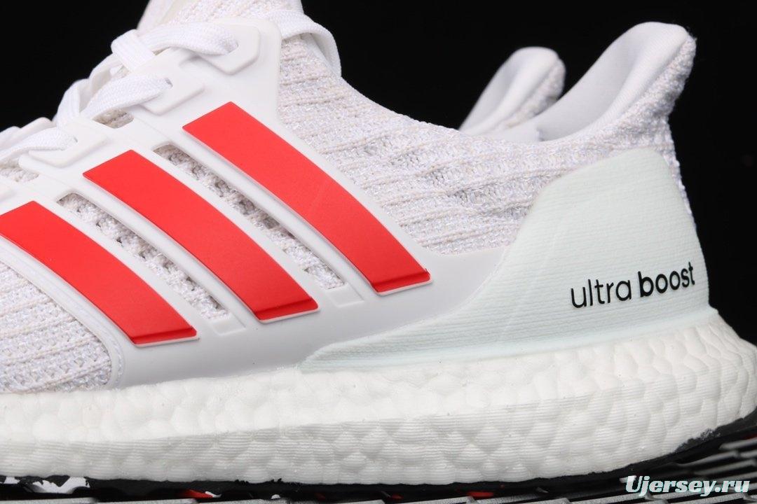 Adidas Ultra Boost 4.0DB3199 fourth generation knitted striped white and red UB