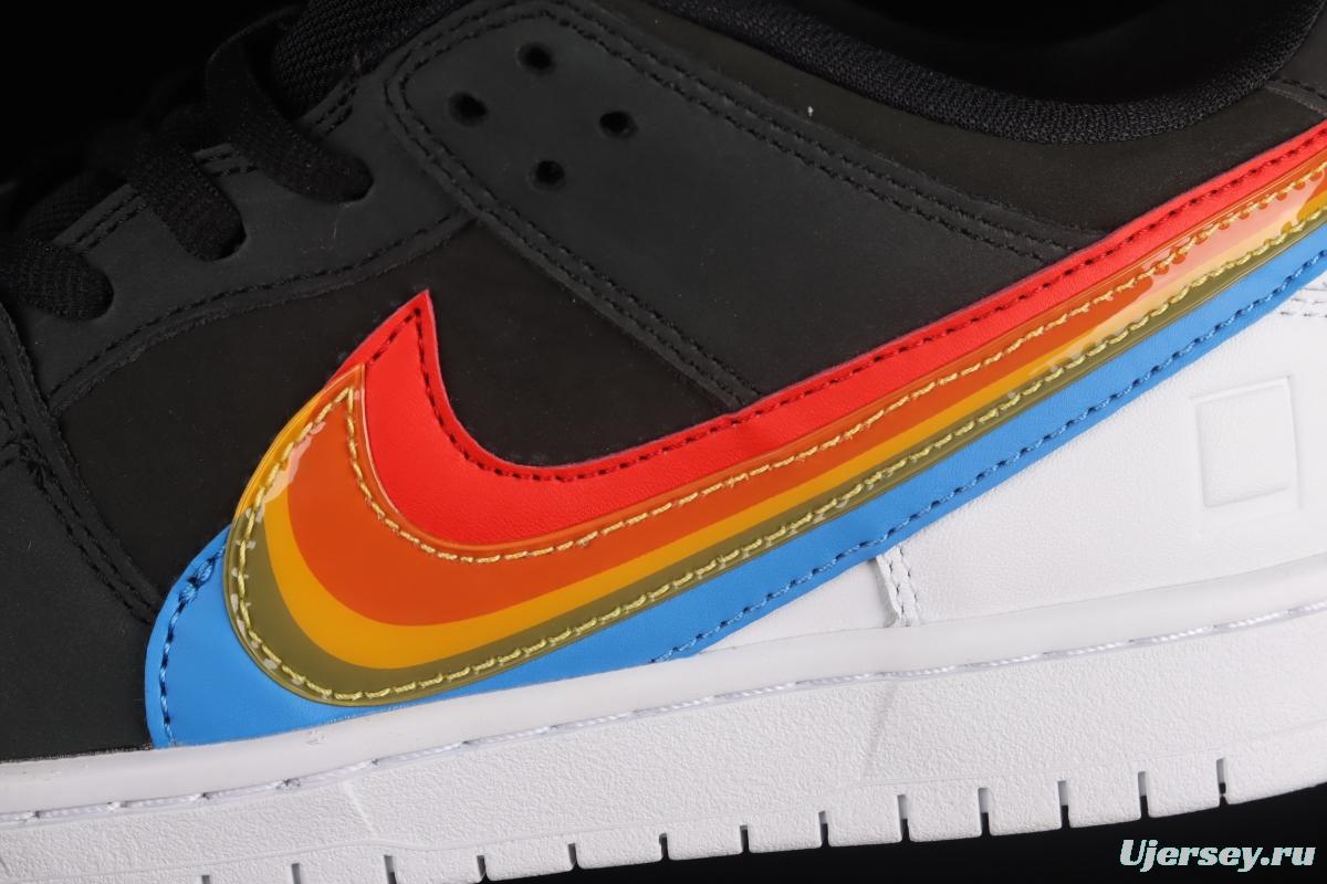 Polaroid x NIKE SB DUNK Low Black Rainbow Polaroid Joint SB Retro Casual Sneakers DH7722-001