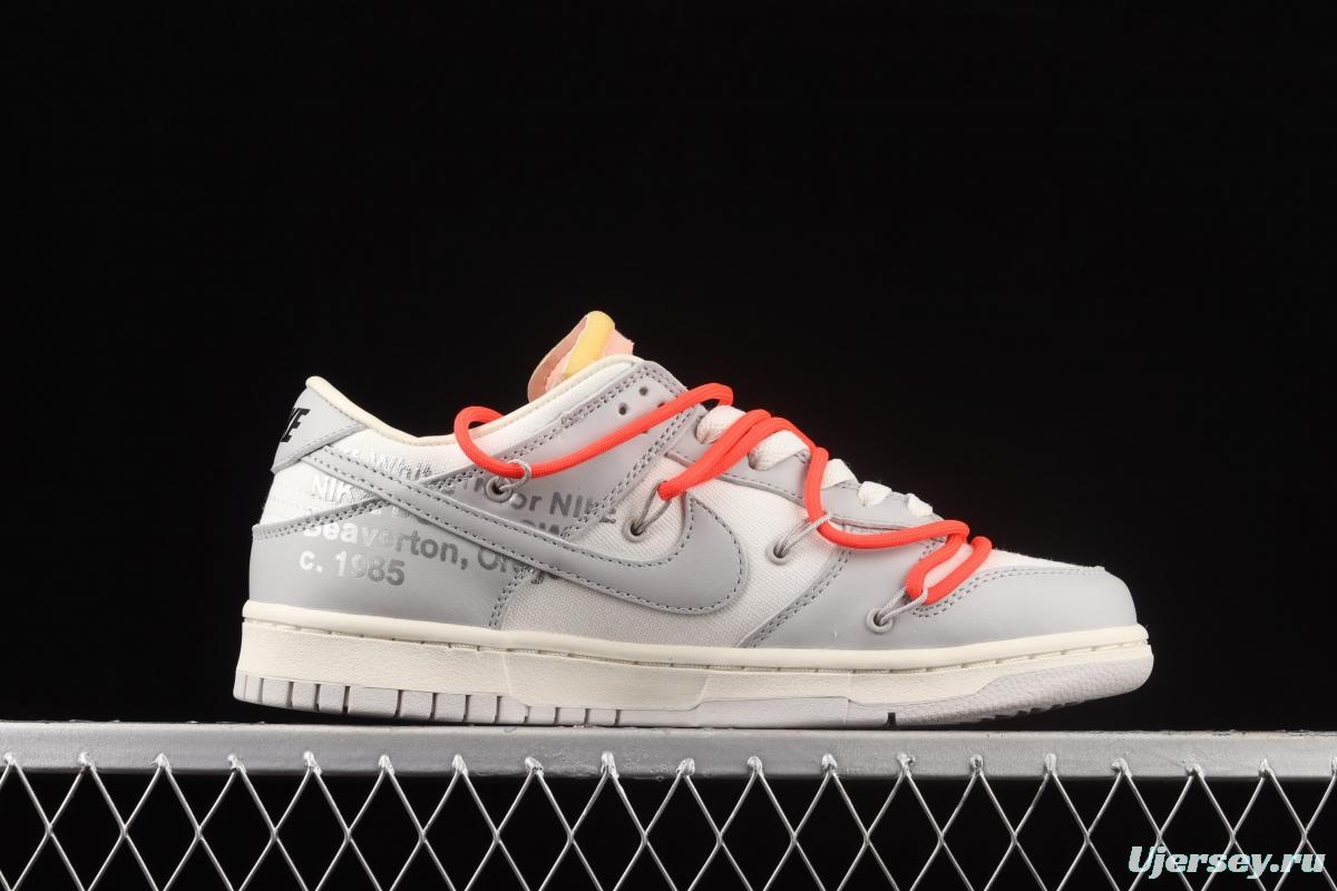 OFF-White x NIKE DUNK Low OW grey leisure sports skateboard shoes DM1602-110,