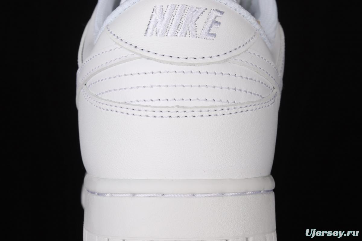 NIKE SB DUNK Low Prm pure white color SB buckle rebound fashion leisure board shoes DD1503-109