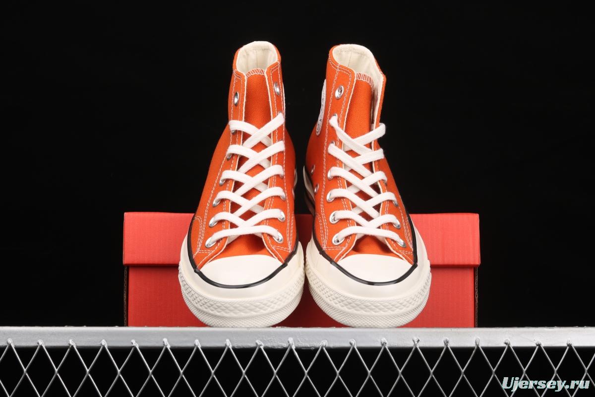 Converse Chuck 70s spring new color bonfire orange matching high-top casual board shoes 171475C