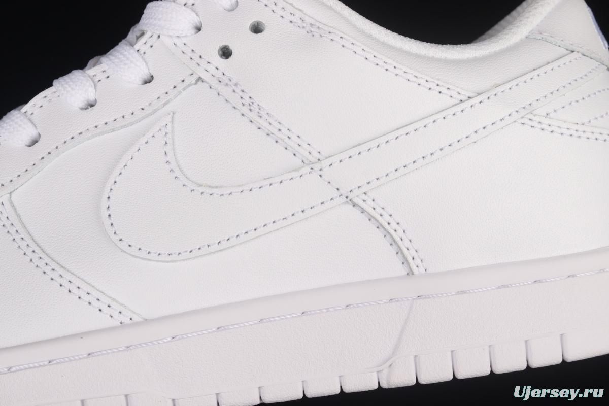 NIKE SB DUNK Low Prm Triple White pure white color SB buckle rebound fashion casual board shoes DD1503-109