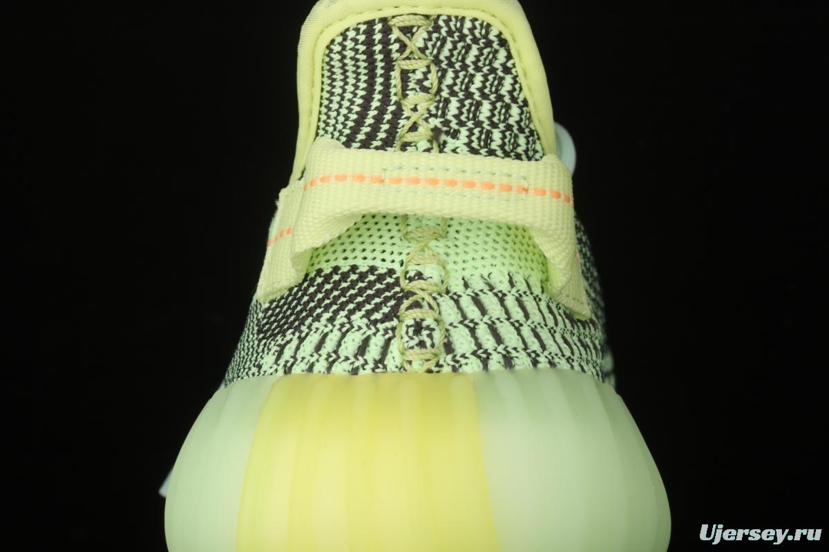 Adidas Yeezy Boost 350V2 Yeezreel FW5191 Darth Coconut 350 second generation hollowed-out black and yellow luminous angel color