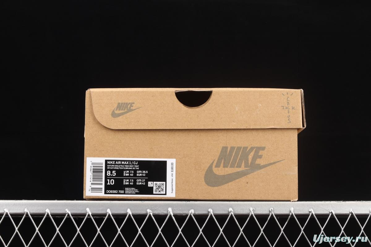 Travis Scoot x NIKE Air Max 1 co-branded wheat vintage casual running shoes DO9392-700