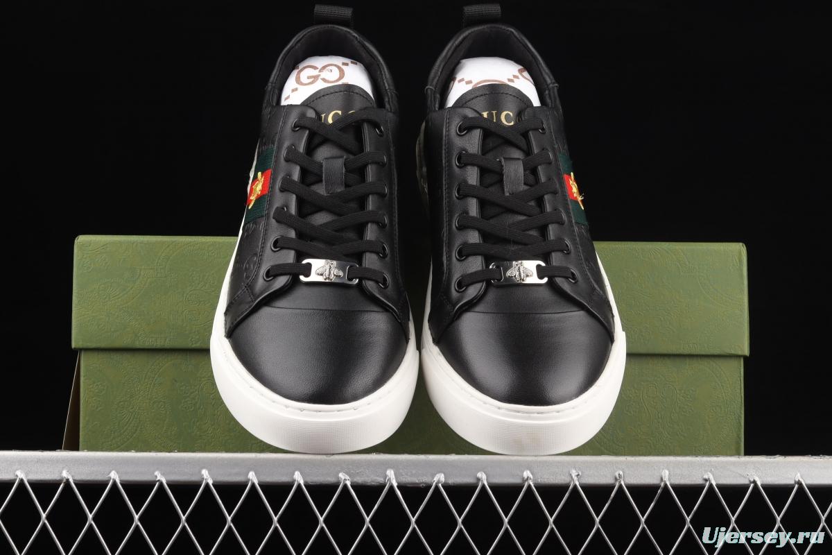 Gucci Ace White embroidered little bee board shoes