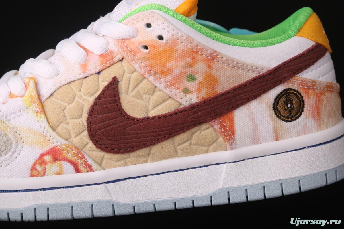 NIKE SB DUNK Low CNY joint style Chinese mandarin duck tie-dyed low-top skateboard shoes CV1628-800