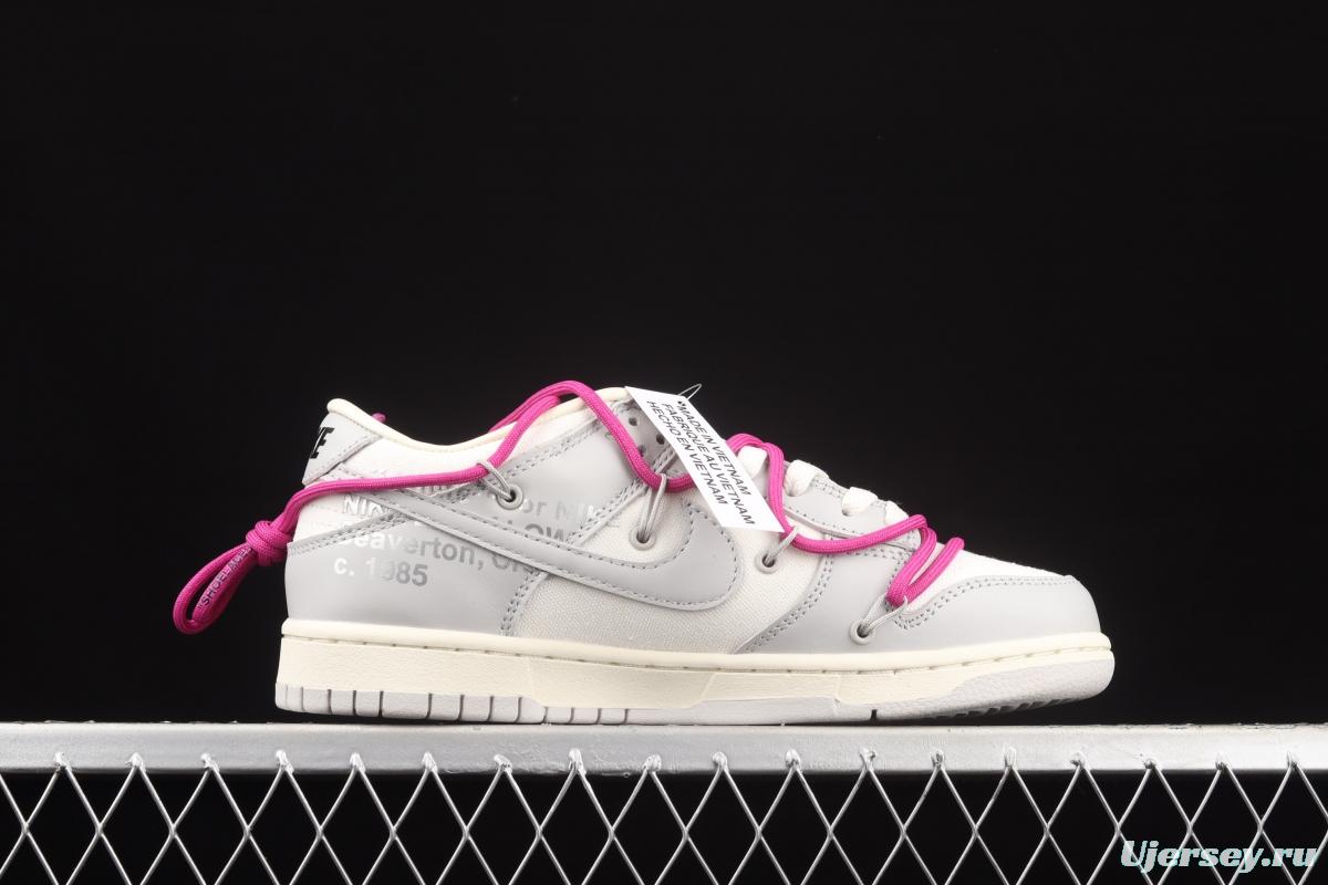 OFF-White x NIKE DUNK Low 04 of 50 OW Grey Leisure Sports Skateboard shoes DM1602-114