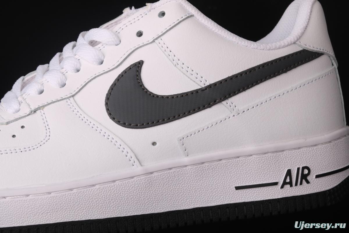 NIKE Air Force 1x07 Low black and white deconstruct low-top casual board shoes DD7113-100