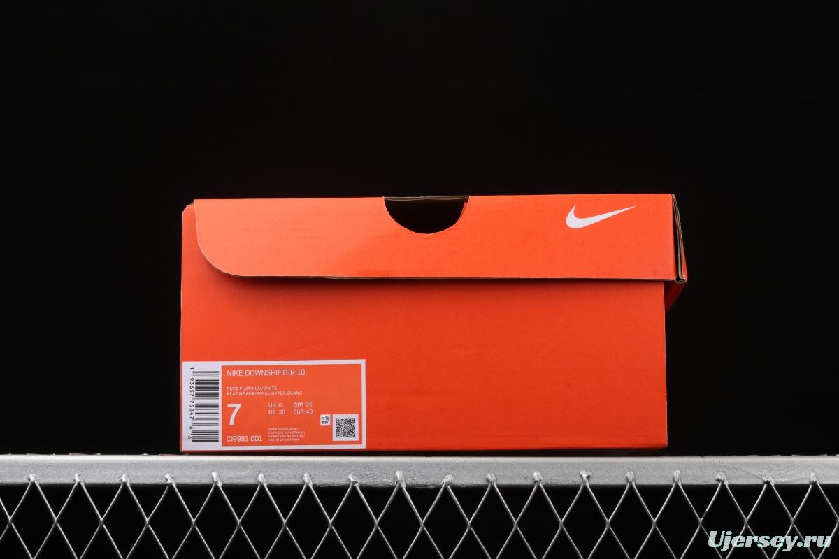 NIKE DownShifter 10-pin eye breathable slow shock fast running shoes CI9981-001