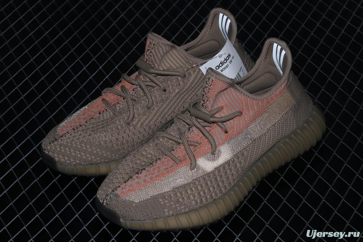 Adidas Yeezy 350 Boost V2 FZ5240 Darth Coconut 350 second generation hollowed-out pheasant red color matching