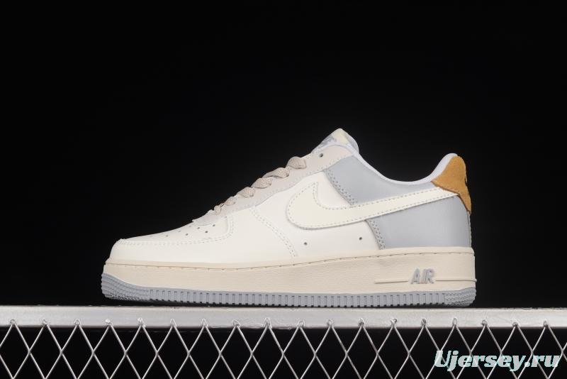 NIKE Air Force 1'07 Low Off-White Brown Low-Top Sports Casual Sneakers CW2288-702