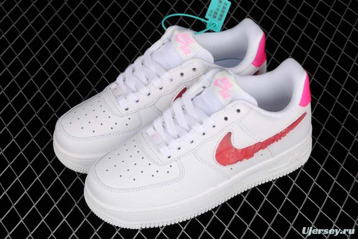 NIKE Air Force 1x 07 Low Valentine's Day jelly hook low side leisure sports board shoes CV8482-100