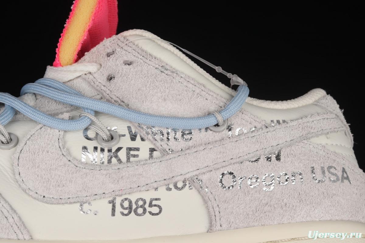 OFF-White x NIKE DUNK Low 12 of 50 OW suede SB buckle rebound fashion casual board shoes DJ0950-113