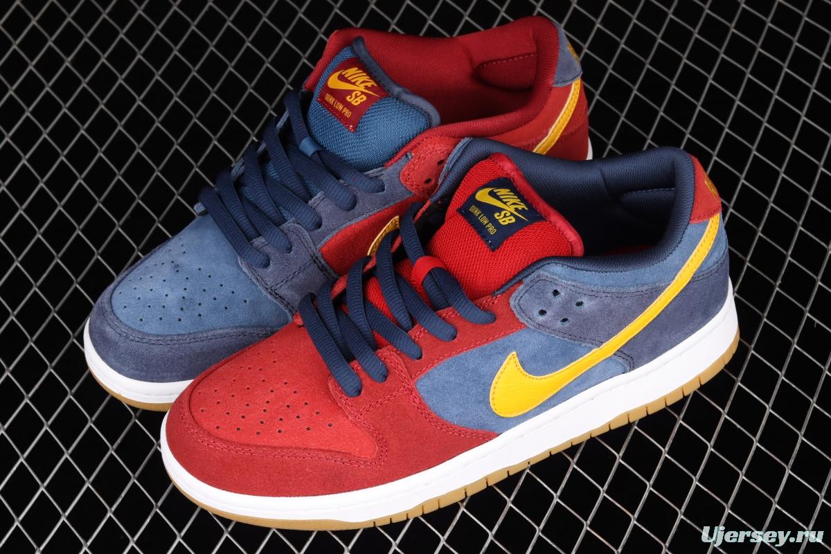NIKE SB DUNK Low Barcelona Barcelona dress up color dunk series retro low-top skateboard shoes DJ0606-400