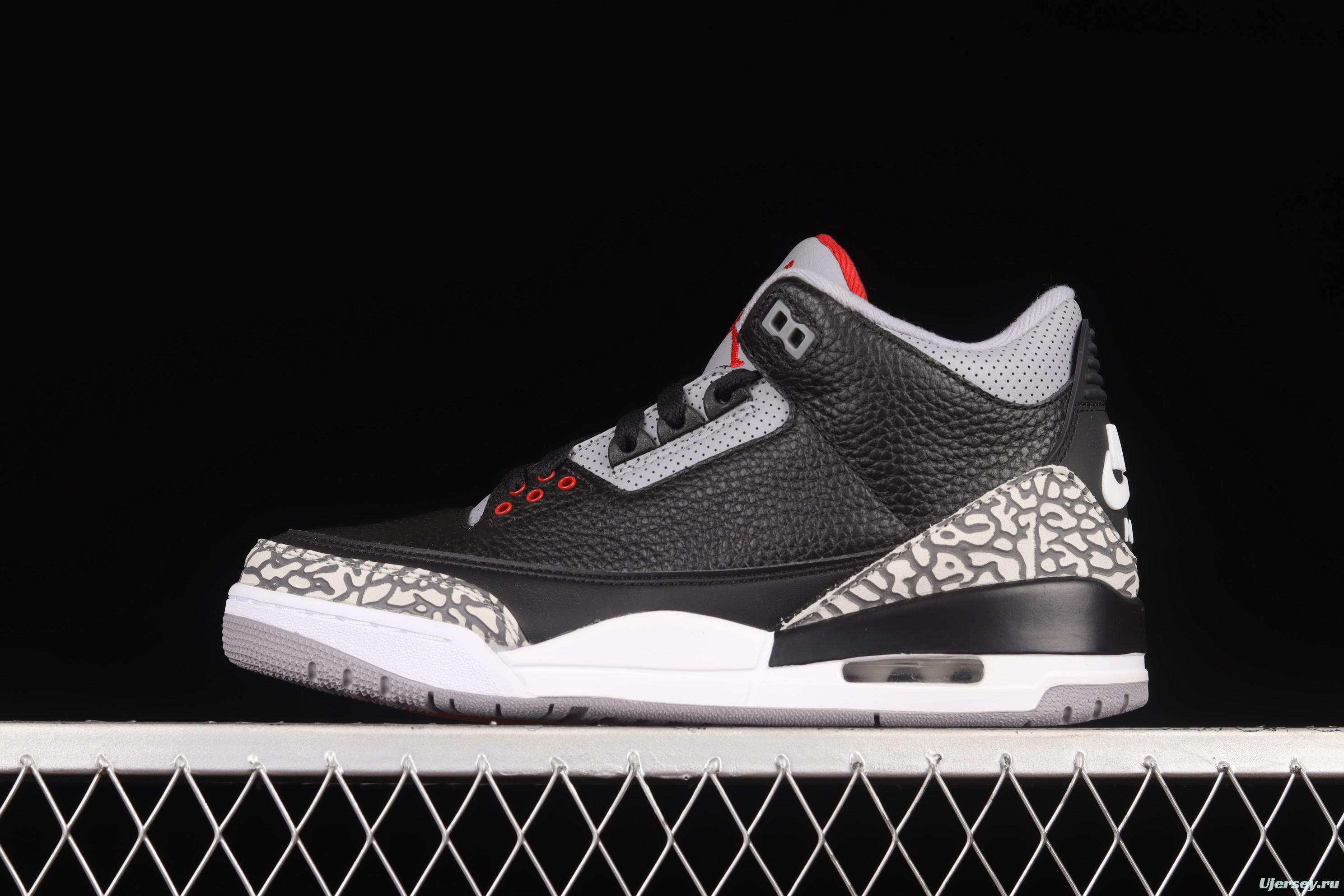 Air Jordan 3 Retro Black Cement (2018) AJ3 Joe 3 Retro Black Cement 854262-001