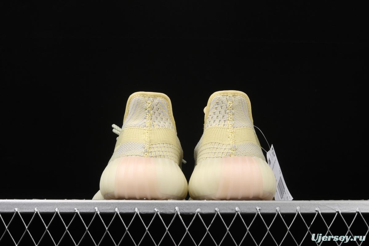 Adidas Yeezy 350 Boost V2 FV3250 Darth Coconut 350 second generation hollowed-out lemon yellow angel color BASF Boost original