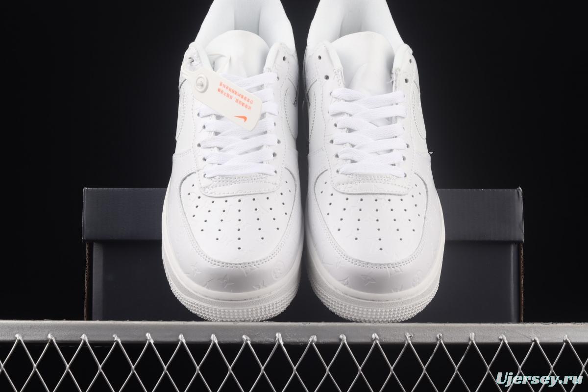 NIKE Air Force 1' 07 Low LV printed all-white low-top casual board shoes LA2314-100