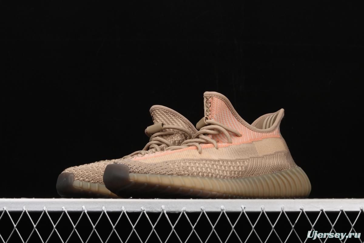 Adidas Yeezy 350 Boost V2 Sulfur FZ5240 Darth Coconut 350 second generation hollowed-out pheasant red color BASF Boost original