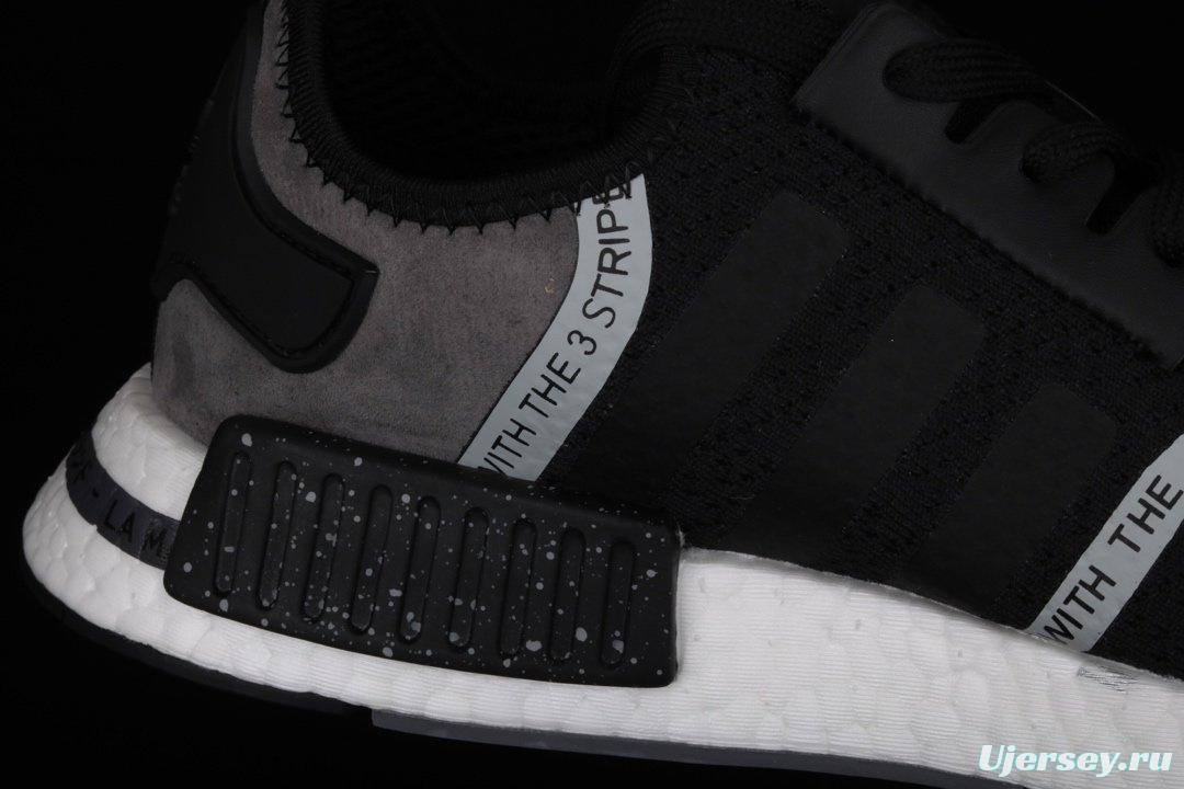 Adidas NMD_R1 Boost Originals Taping F36801 Black Samurai