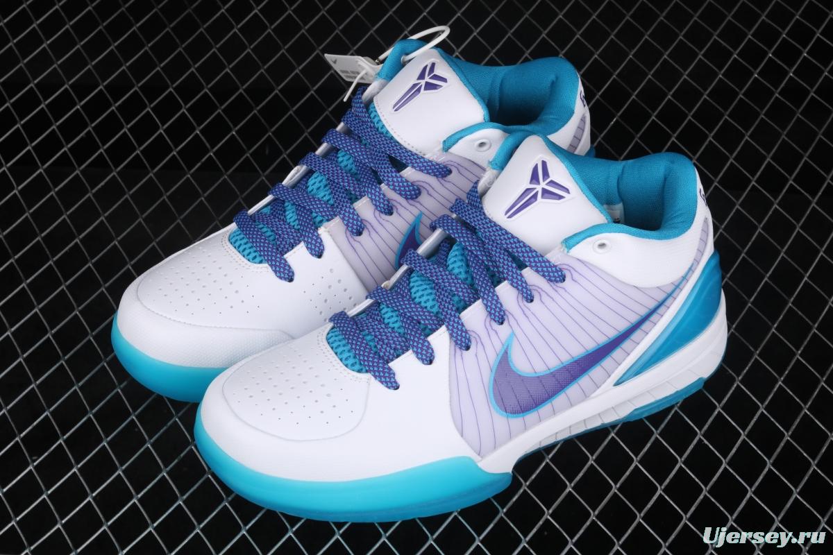 NIKE Zoom Kobe 4 ZK4 Kobe fourth generation Hornets low top men's basketball shoes AV6339-100