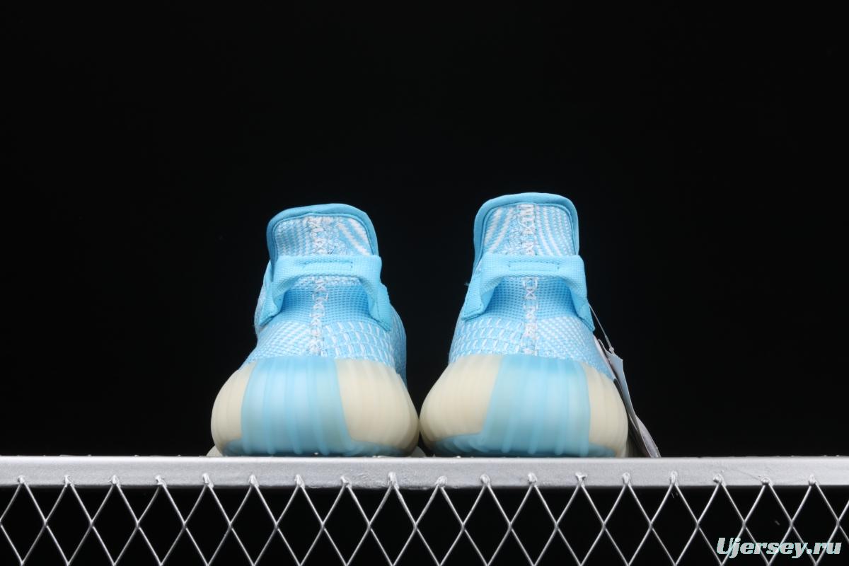 Adidas Yeezy 350 Boost V2 CI1173 Darth Coconut 350 second generation silver powder hollowed-out North Carolina blue color match