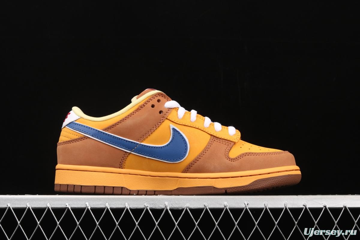 NIKE DUNK Low Newcastle Brown Ale TS with the same yellow beer super-limited color matching Newscale low-top skateboard shoes 313170-741