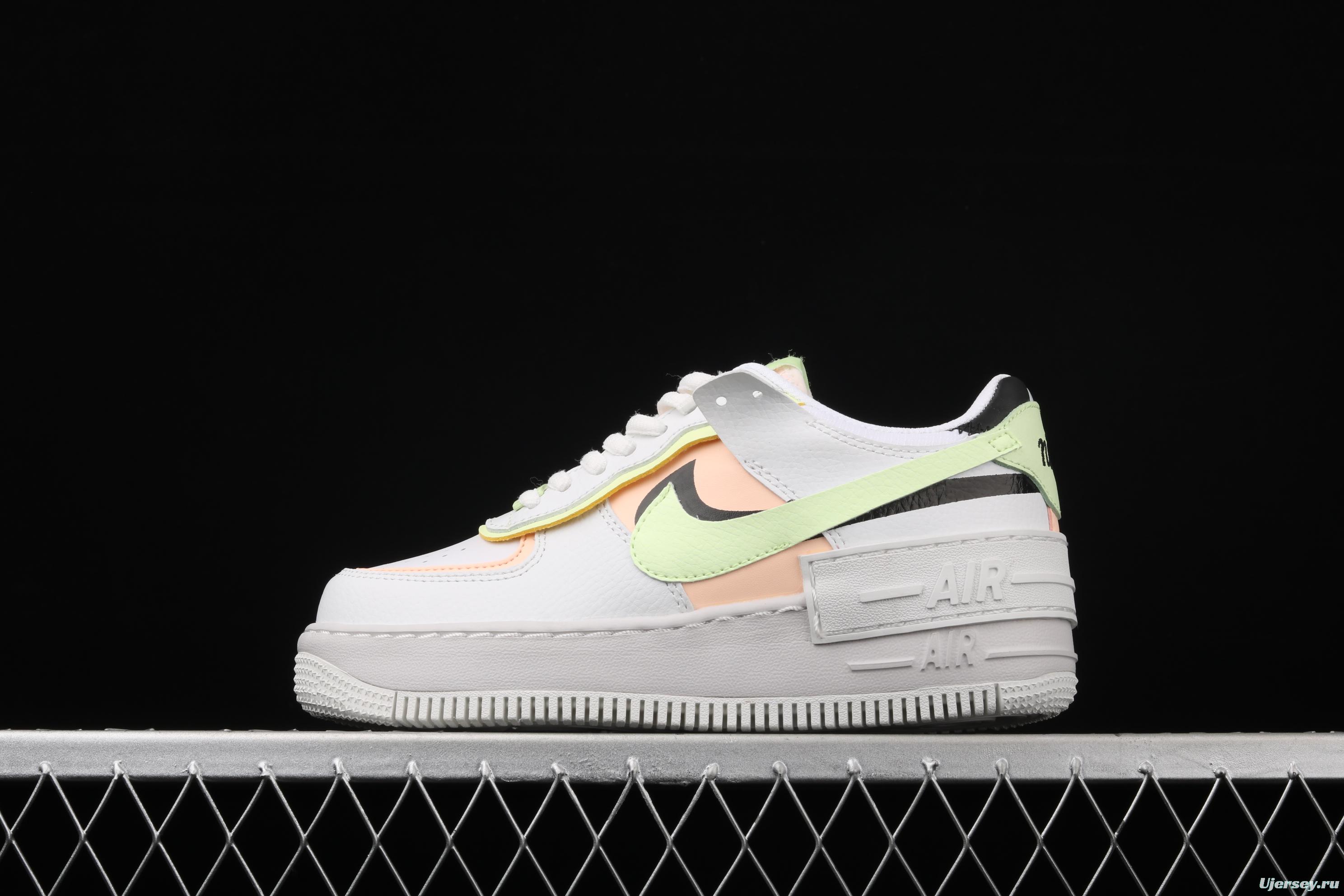 NIKE Air Force 1 ShAdidasow light weight heightened low-top 100-board shoes CW6030-107,