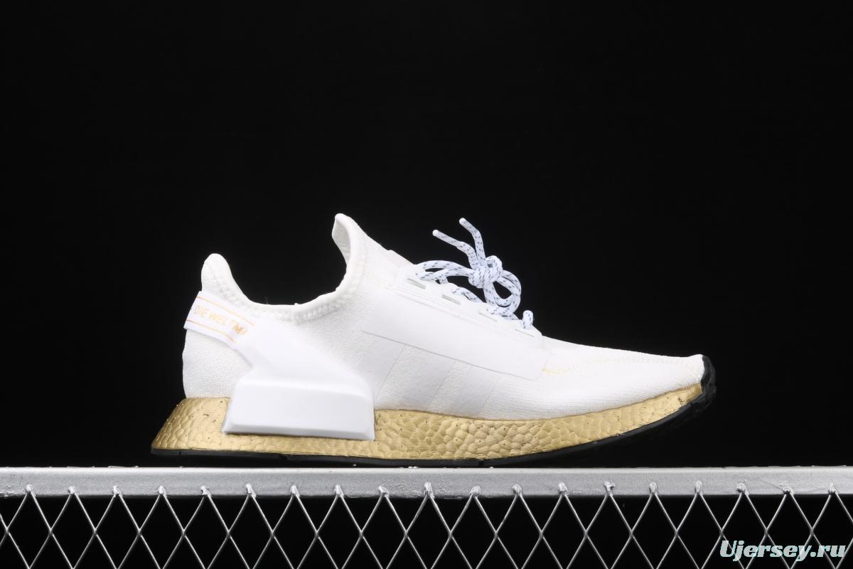 Adidas NMD R1 Boost V2 FW5450 second generation elastic knitted surface popcorn running shoes