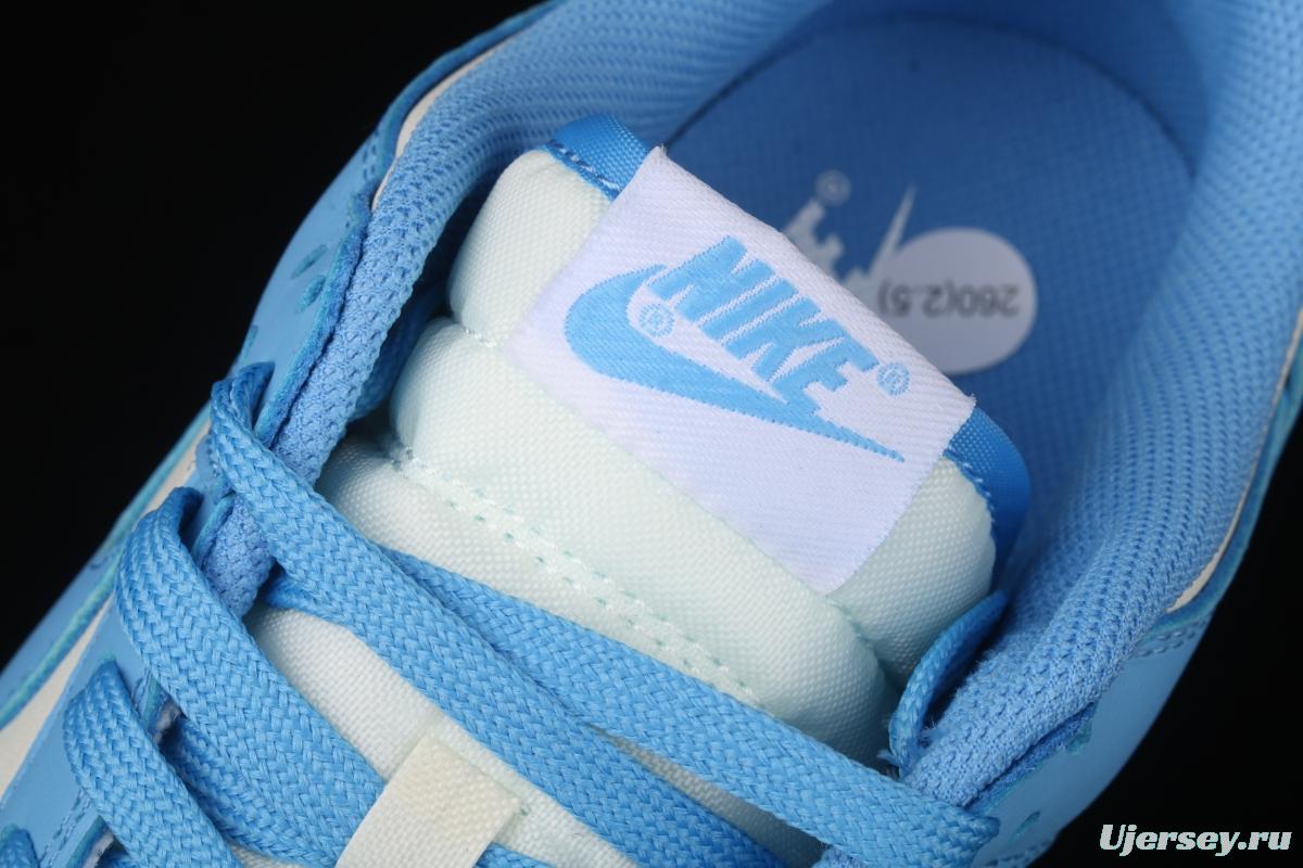 NIKE DUNK Low University Blue White Blue North Carolina White Blue Slam Dunk Series low side Leisure Sports Skateboard shoes DD1391-102