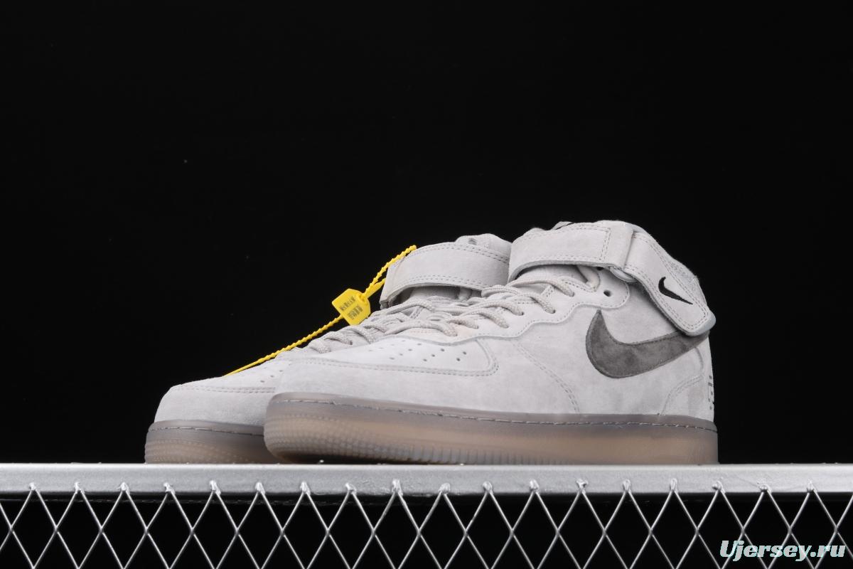 NIKE Air Force 1 Mid'07 High profile Space Ash Color matching 807618-208