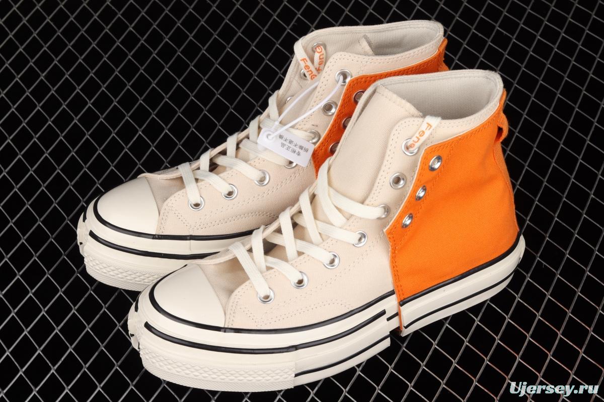 Converse x Feng Chen Wang 2in1 Chuck 70 deconstruct and reshape the joint style high top casual board shoes 169840C