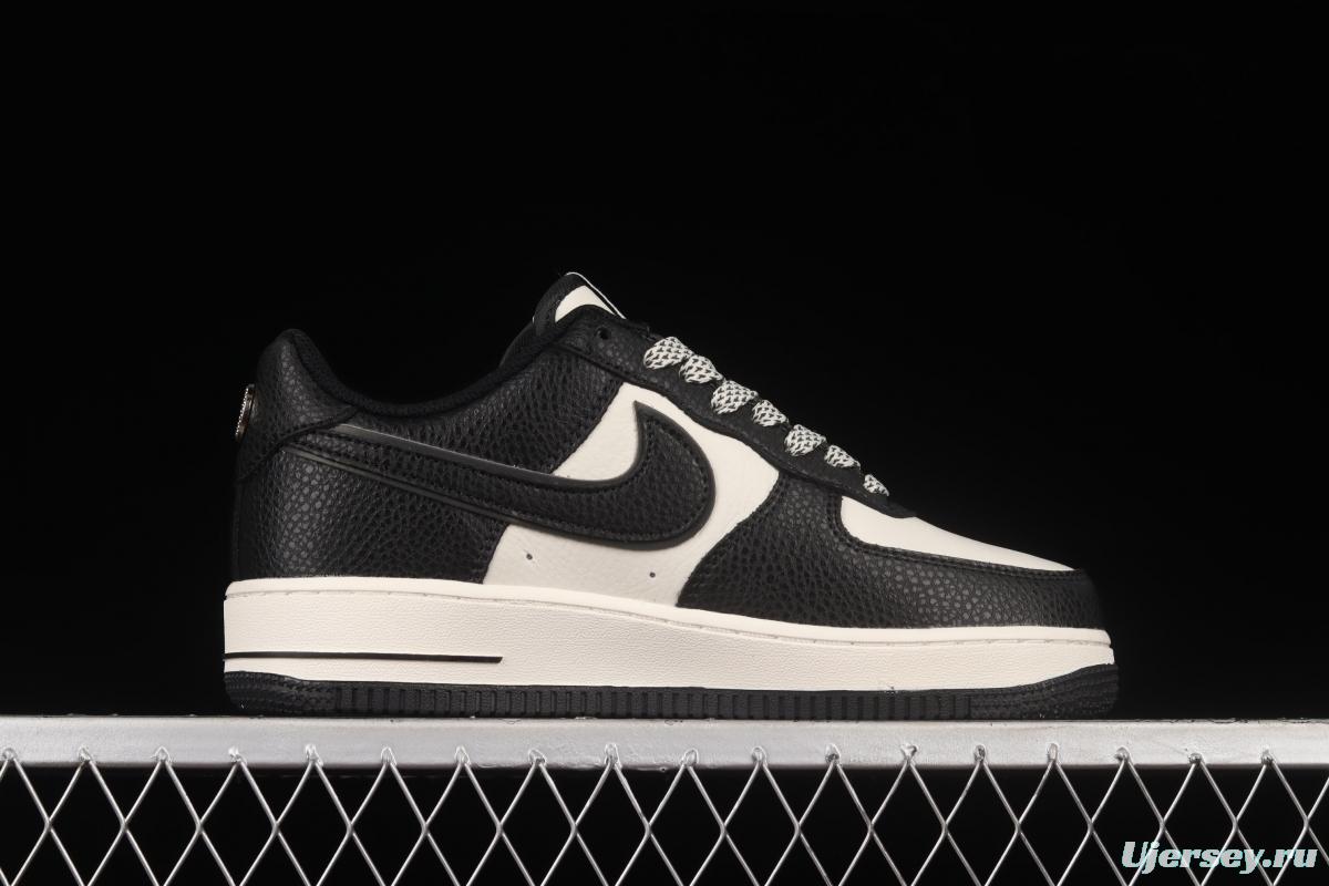 Stussy x NIKE Air Force 1 Low Stussy co-signed black and white reflective star low-top casual board shoes ST2022-618