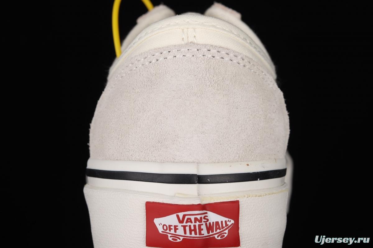 Vans Sk8-Low Reissue S classic rice white orange low-top casual canvas shoes VN0A4UWI4WU