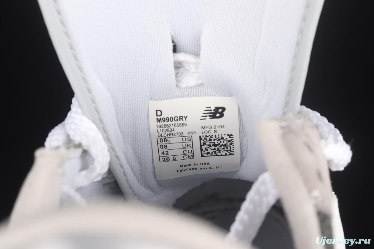 New Balance NB990 series of high-end American retro leisure running shoes M990GRY