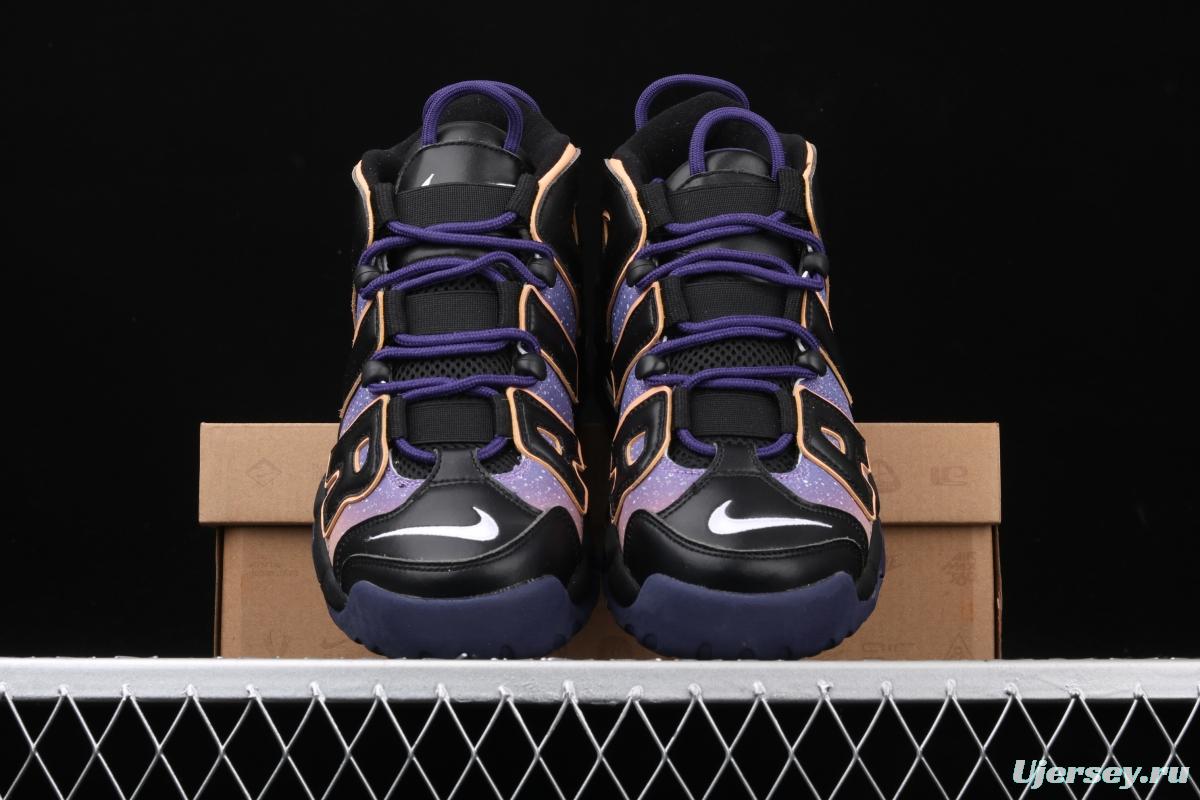 NIKE Wmns Air More Uptempo Dusk To Dawn Starry Sky Purple Cloud Pippen Classic High Street Basketball shoes Series 553546-018