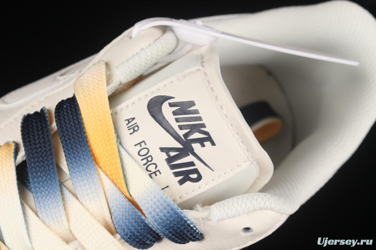 NIKE Air Force 11407 Low Su19 beige blue yellow Memphis Grizzlies city limited low-top casual board shoes TN2569-307