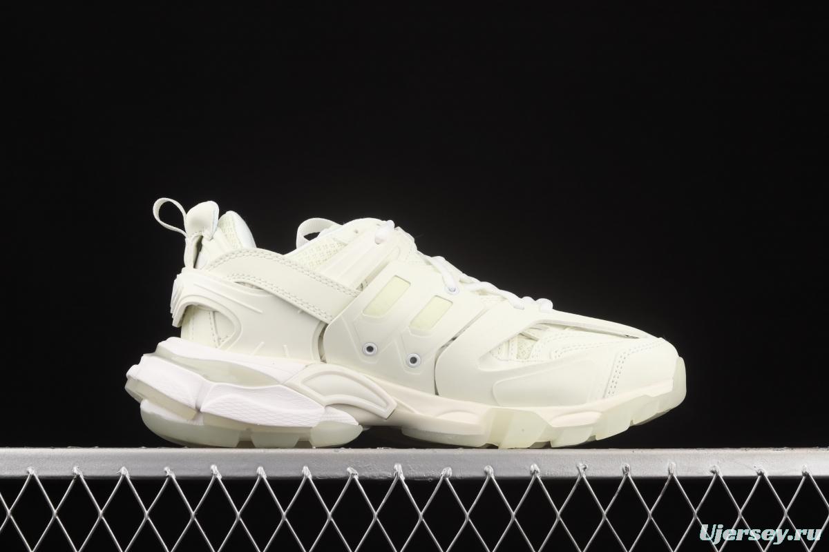 Balenciaga Sneaker Tess s.Gomma Res BI ALV/TIS EFF NUBUK/TIS E 2020 latest color matching luminous white trendy running shoes W3CR19000