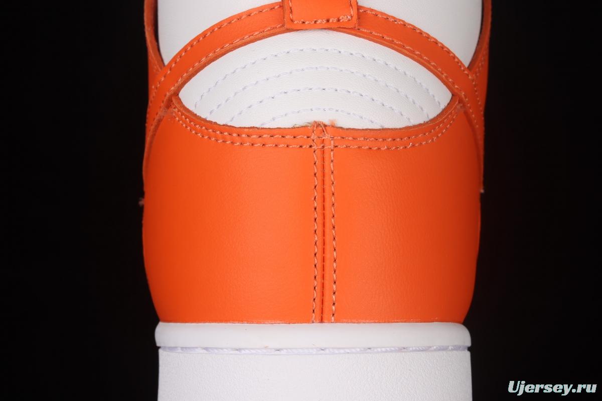 NIKE SB DUNK High Retro Orange Blaze 2021 edition white orange dunk series high top leisure sports skateboard shoes DD1399-101,